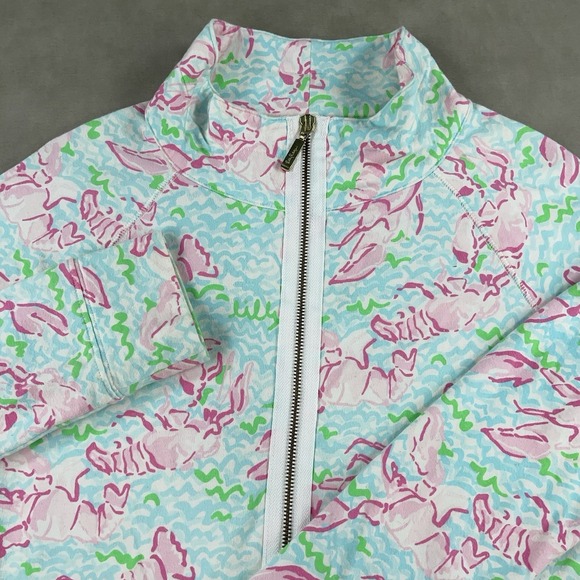 Lilly Pulitzer Tops - Lilly Pulitzer Skipper Popover 1/4 Zip Lobstah Roll Pullover UPF 50+